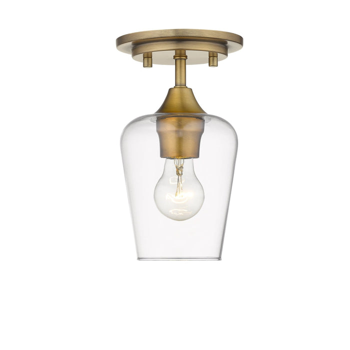 Joliet Olde Brass 1 Light Flushmount | theLightShop