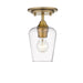 Joliet Olde Brass 1 Light Flushmount | theLightShop