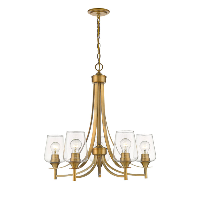 Joliet Olde Brass 5 Light Chandelier | theLightShop