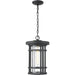 Jordan Black Outdoor Chain Mount Ceiling Fixture | theLightShop