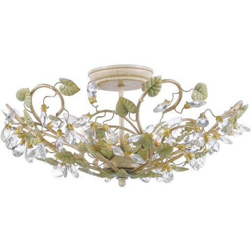 Josie 5 Light Champagne Green Tea Ceiling Mount - Ceiling Mount