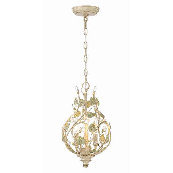 Josie Champagne Green Tea 3 Light Mini Chandelier Crystorama 4845-CT
