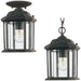 Kent Black Outdoor Semi-Flush Mount Convertible Pendant - Outdoor Convertible Pendant