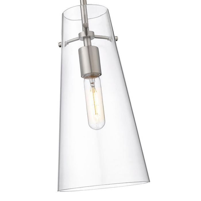 Kira Brushed Nickel 1 Light Cord 13 Inch Pendant Z-Lite 7508P-BN | theLightShop
