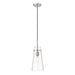 Kira Brushed Nickel 1 Light Cord 13 Inch Pendant Z-Lite 7508P-BN | theLightShop