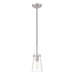 Kira Brushed Nickel 1 Light Cord 8 Inch Pendant Z-Lite 7508MP-BN | theLightShop