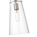 Kira Brushed Nickel 1 Light Rod 13 Inch Pendant Z-Lite 7508P-ROD-BN | theLightShop