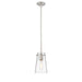 Kira Brushed Nickel 1 Light Rod 8 Inch Pendant Z-Lite 7508MP-ROD-BN | theLightShop