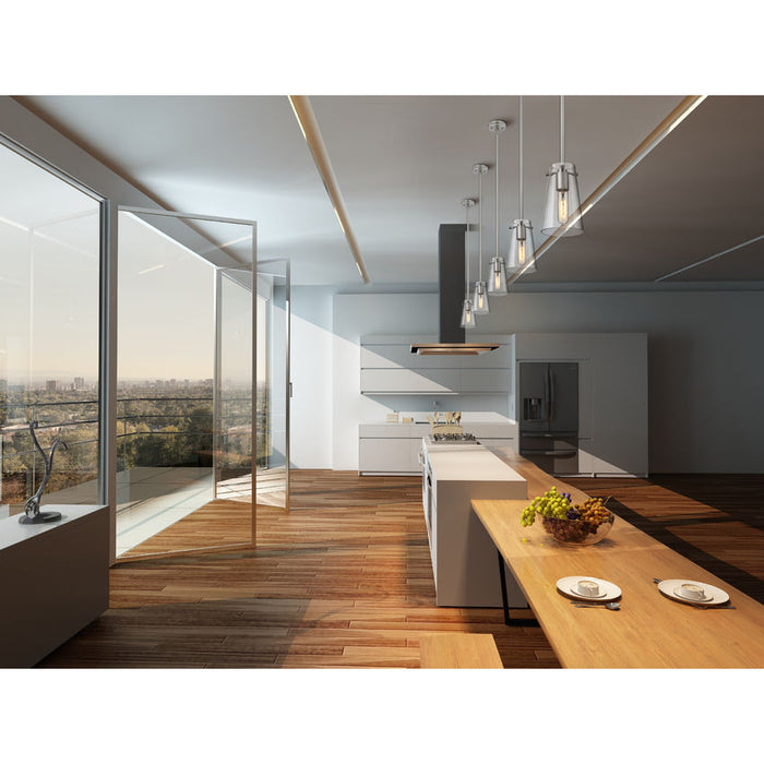 Kira Brushed Nickel 1 Light Rod 8 Inch Pendant Z-Lite 7508MP-ROD-BN | theLightShop