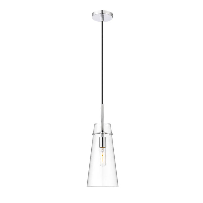 Kira Chrome 1 Light Cord 13 Inch Pendant Z-Lite 7508P-CH | theLightShop