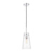 Kira Chrome 1 Light Cord 13 Inch Pendant Z-Lite 7508P-CH | theLightShop