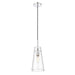 Kira Chrome 1 Light Cord 13 Inch Pendant Z-Lite 7508P-CH | theLightShop
