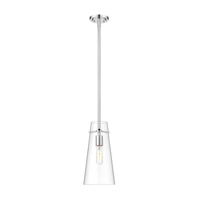 Kira Chrome 1 Light Rod 13 Inch Pendant Z-Lite 7508P-ROD-CH | theLightShop