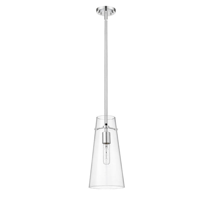 Kira Chrome 1 Light Rod 13 Inch Pendant Z-Lite 7508P-ROD-CH | theLightShop