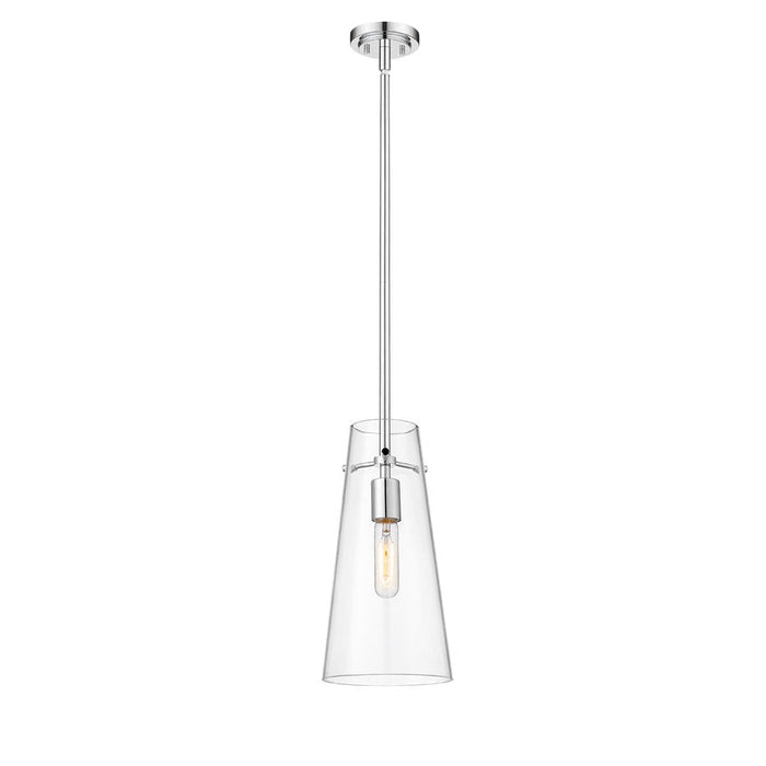 Kira Chrome 1 Light Rod 13 Inch Pendant Z-Lite 7508P-ROD-CH | theLightShop