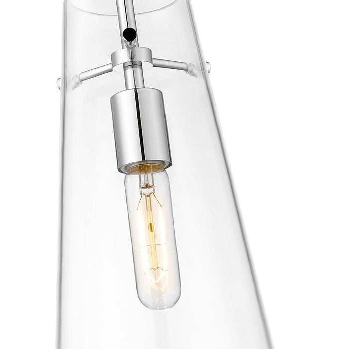 Kira Chrome 1 Light Rod 13 Inch Pendant Z-Lite 7508P-ROD-CH | theLightShop