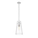 Kira Chrome 1 Light Rod 13 Inch Pendant Z-Lite 7508P-ROD-CH | theLightShop