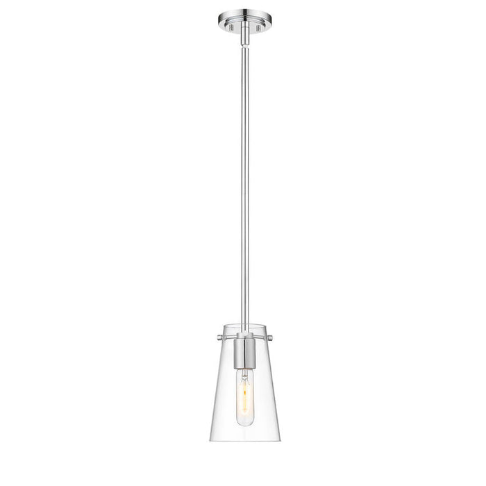 Kira Chrome 1 Light Rod 8 Inch Pendant Z-Lite 7508MP-ROD-CH | theLightShop