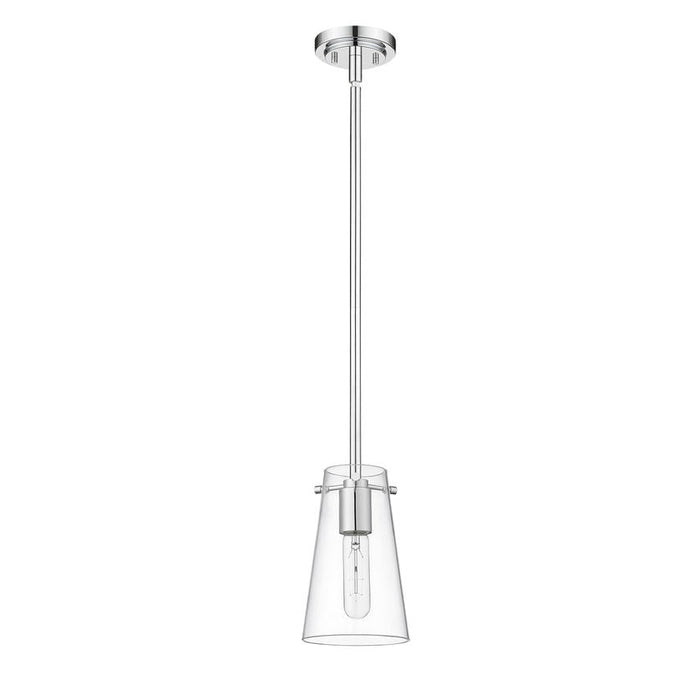 Kira Chrome 1 Light Rod 8 Inch Pendant Z-Lite 7508MP-ROD-CH | theLightShop