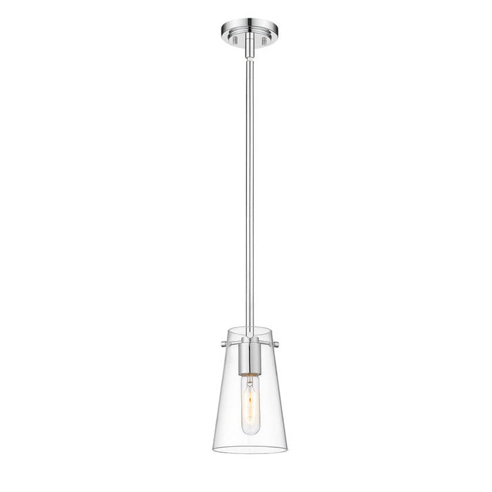 Kira Chrome 1 Light Rod 8 Inch Pendant Z-Lite 7508MP-ROD-CH | theLightShop