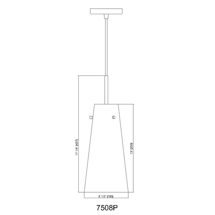 Kira Matte Black 1 Light Cord 13 Inch Pendant Z-Lite 7508P-MB | theLightShop