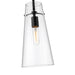 Kira Matte Black 1 Light Cord 13 Inch Pendant Z-Lite 7508P-MB | theLightShop