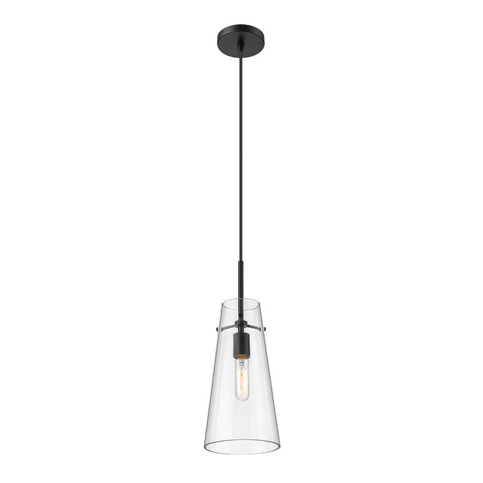 Kira Matte Black 1 Light Cord 13 Inch Pendant Z-Lite 7508P-MB | theLightShop