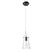 Kira Matte Black 1 Light Cord 8 Inch Pendant Z-Lite 7508MP-MB | theLightShop