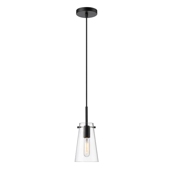 Kira Matte Black 1 Light Cord 8 Inch Pendant Z-Lite 7508MP-MB | theLightShop