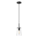 Kira Matte Black 1 Light Cord 8 Inch Pendant Z-Lite 7508MP-MB | theLightShop