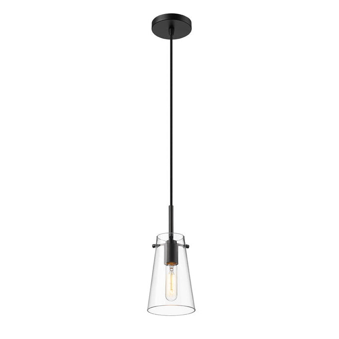Kira Matte Black 1 Light Cord 8 Inch Pendant Z-Lite 7508MP-MB | theLightShop