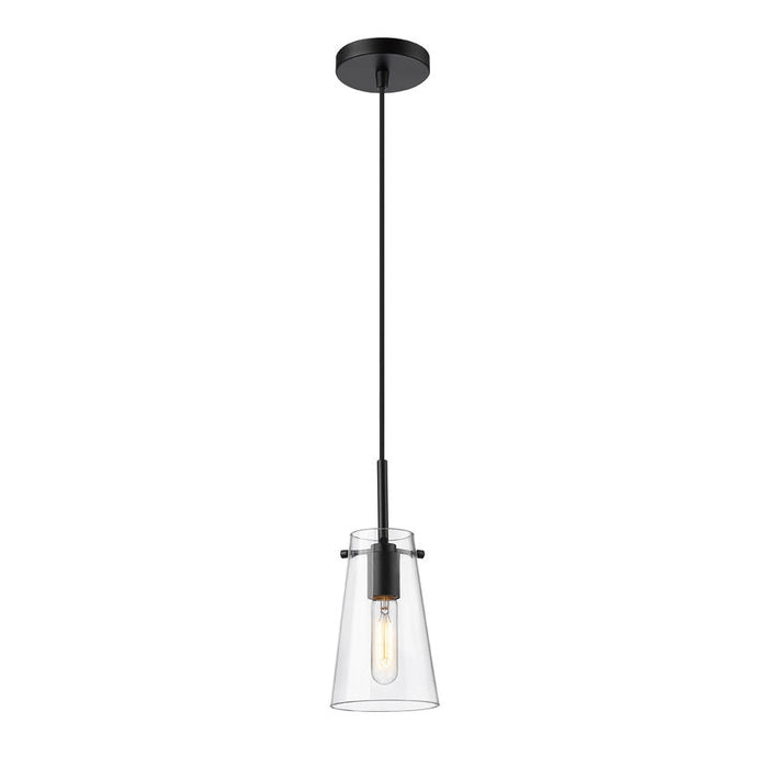 Kira Matte Black 1 Light Cord 8 Inch Pendant Z-Lite 7508MP-MB | theLightShop