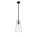 Kira Matte Black 1 Light Rod 13 Inch Pendant Z-Lite 7508P-ROD-MB | theLightShop