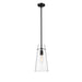 Kira Matte Black 1 Light Rod 13 Inch Pendant Z-Lite 7508P-ROD-MB | theLightShop