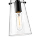 Kira Matte Black 1 Light Rod 8 Inch Pendant Z-Lite 7508MP-ROD-MB | theLightShop