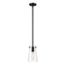 Kira Matte Black 1 Light Rod 8 Inch Pendant Z-Lite 7508MP-ROD-MB | theLightShop