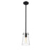 Kira Matte Black 1 Light Rod 8 Inch Pendant Z-Lite 7508MP-ROD-MB | theLightShop