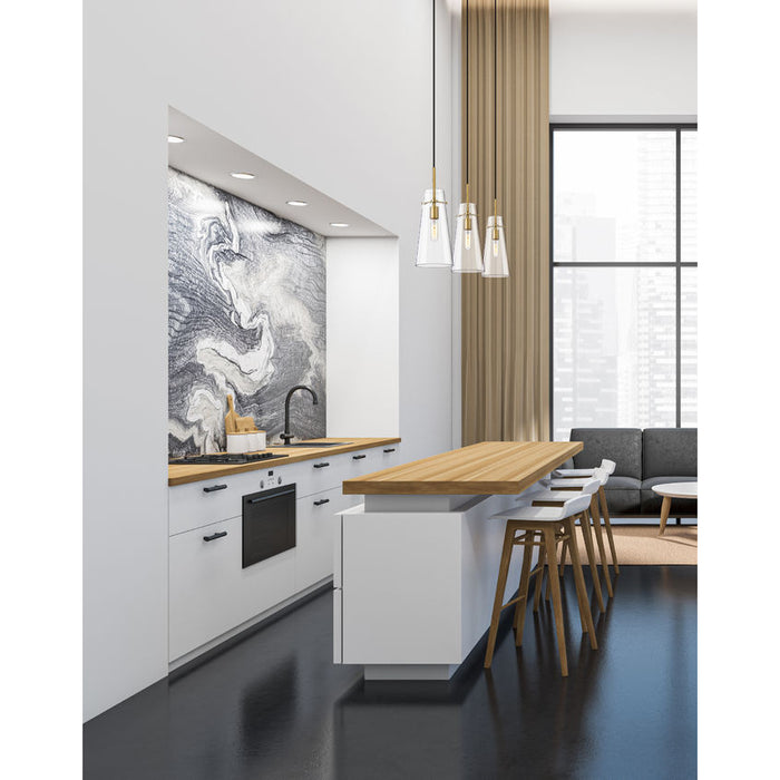 Kira Modern Gold 1 Light Cord 13 Inch Pendant Z-Lite 7508P-MGLD | theLightShop