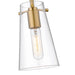 Kira Modern Gold 1 Light Cord 8 Inch Pendant Z-Lite 7508MP-MGLD | theLightShop