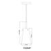 Kira Modern Gold 1 Light Cord 8 Inch Pendant Z-Lite 7508MP-MGLD | theLightShop