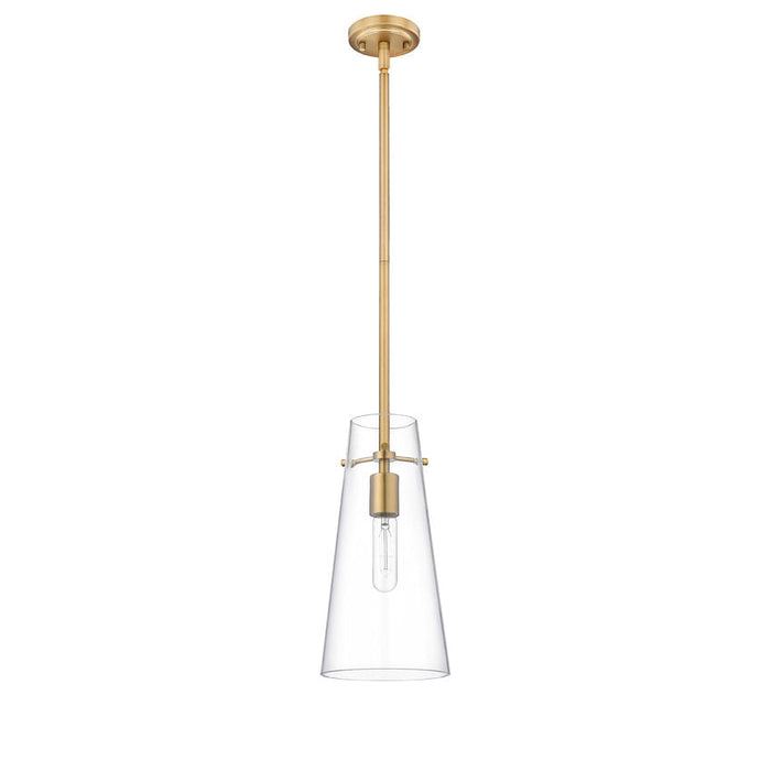 Kira Modern Gold 1 Light Rod 13 Inch Pendant Z-Lite 7508P-ROD-MGLD | theLightShop