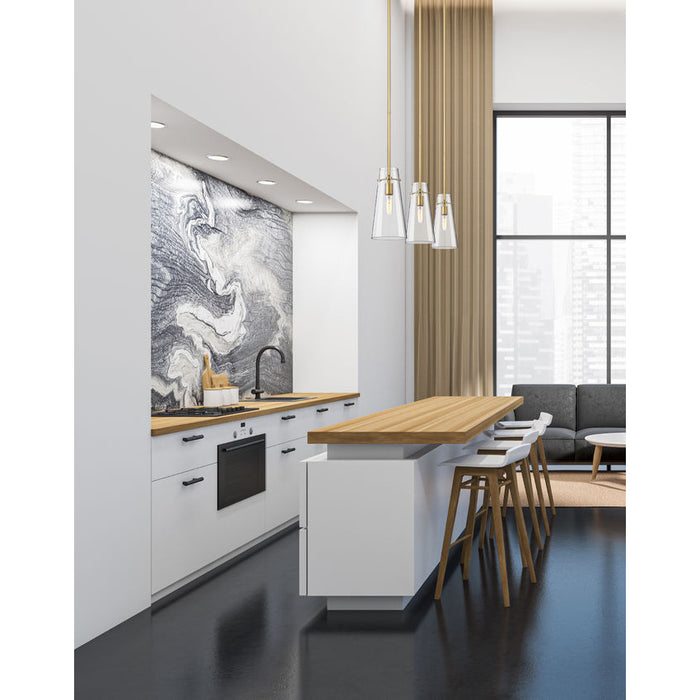 Kira Modern Gold 1 Light Rod 13 Inch Pendant Z-Lite 7508P-ROD-MGLD | theLightShop