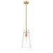 Kira Modern Gold 1 Light Rod 13 Inch Pendant Z-Lite 7508P-ROD-MGLD | theLightShop