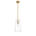Kira Modern Gold 1 Light Rod 13 Inch Pendant Z-Lite 7508P-ROD-MGLD | theLightShop