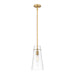 Kira Modern Gold 1 Light Rod 13 Inch Pendant Z-Lite 7508P-ROD-MGLD | theLightShop
