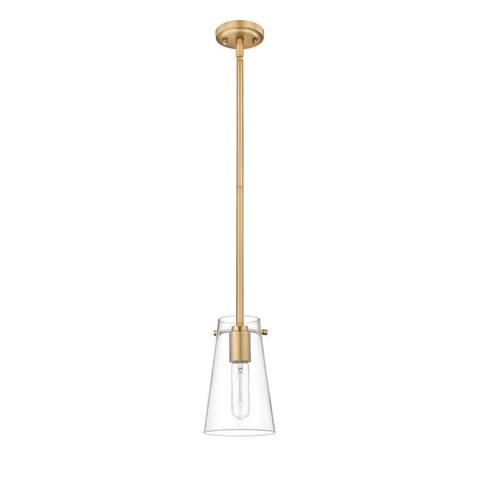 Kira Modern Gold 1 Light Rod 8 Inch Pendant Z-Lite 7508MP-ROD-MGLD | theLightShop