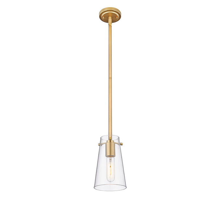 Kira Modern Gold 1 Light Rod 8 Inch Pendant Z-Lite 7508MP-ROD-MGLD | theLightShop