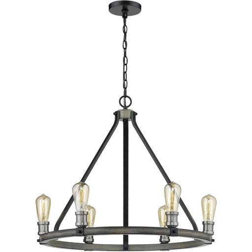 Kirkland Ashen Barnboard Chandelier | theLightShop