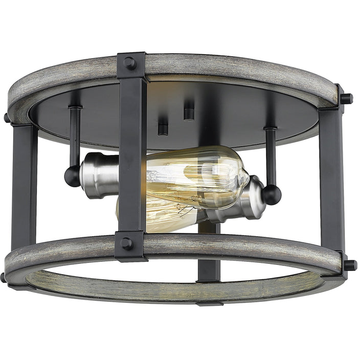 Kirkland Ashen Barnboard Flushmount | theLightShop