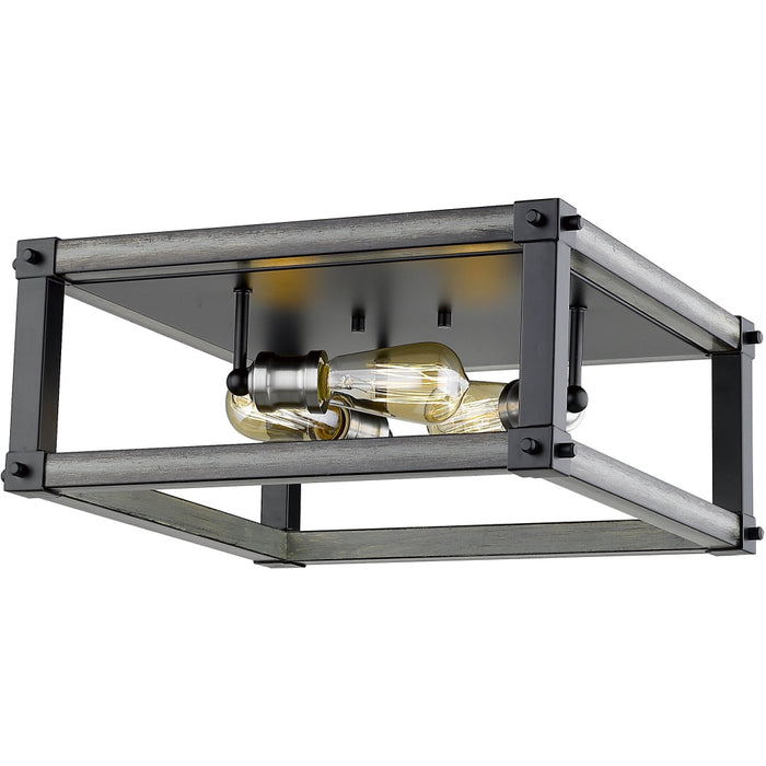 Kirkland Ashen Barnboard Flushmount | theLightShop